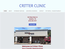 Tablet Screenshot of critterclinic.com